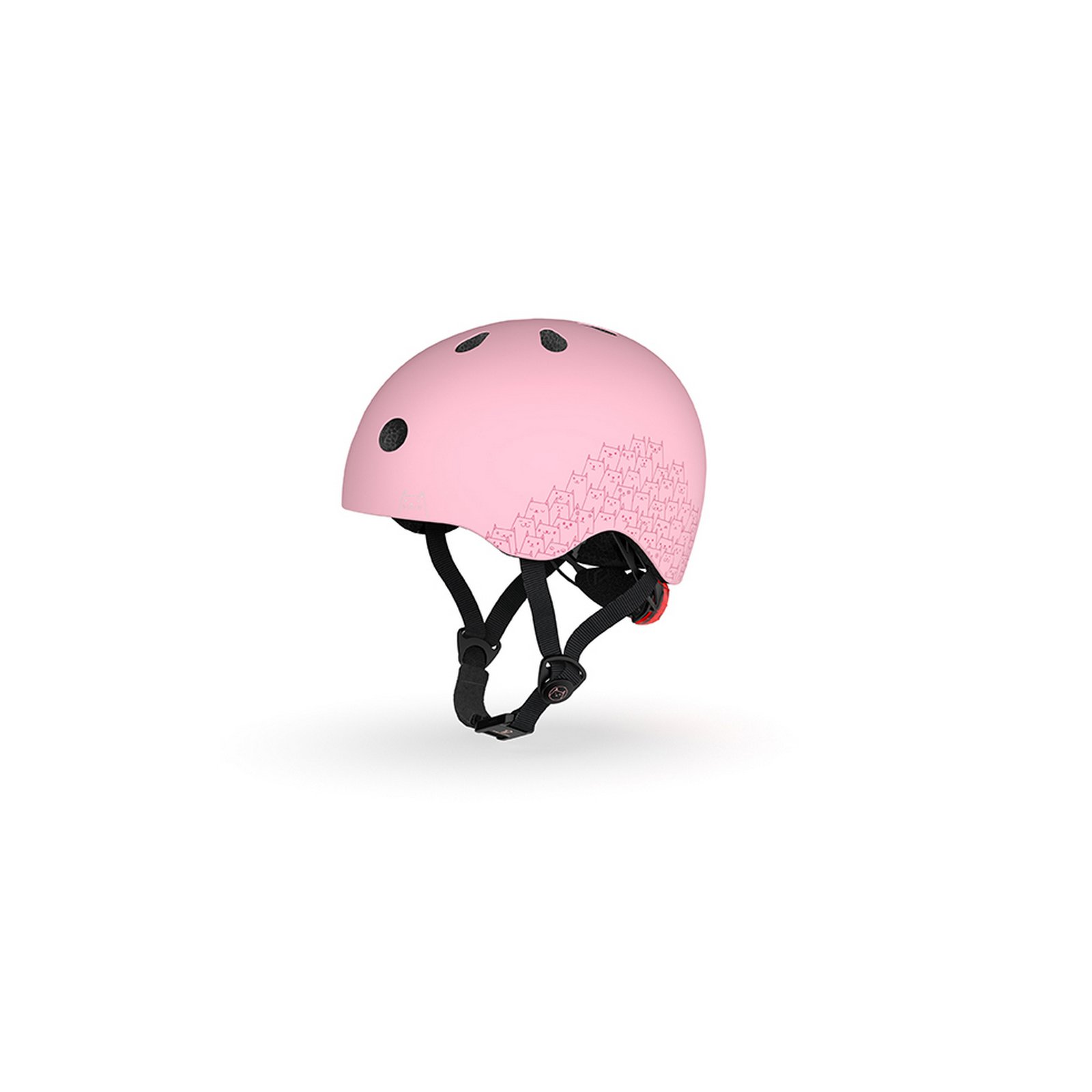 Шлем защитный Scoot and Ride светоотражающий, с фонариком, 45-51 см (XXS/XS), розовый (SR-210225-ROSE) - фото 5
