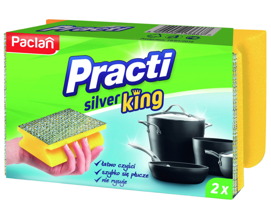 Губка кухонна Paclan Practi Silver king, 2 шт. - фото 1