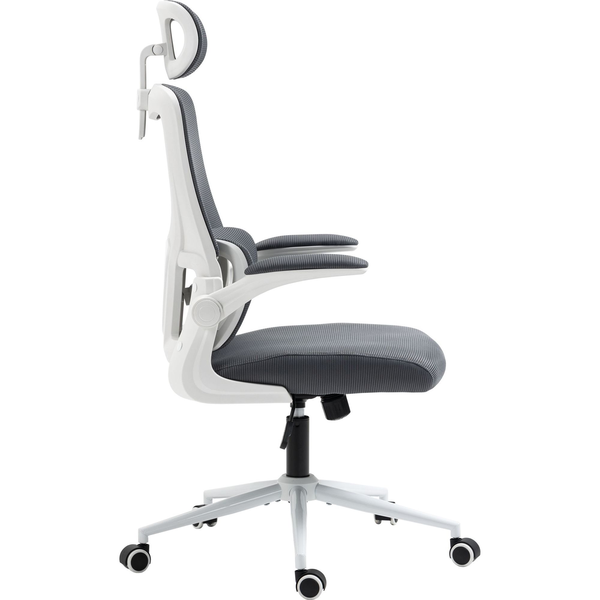 Офісне крісло GT Racer X-5728, біло-сіре (X-5728 White/Gray) - фото 4