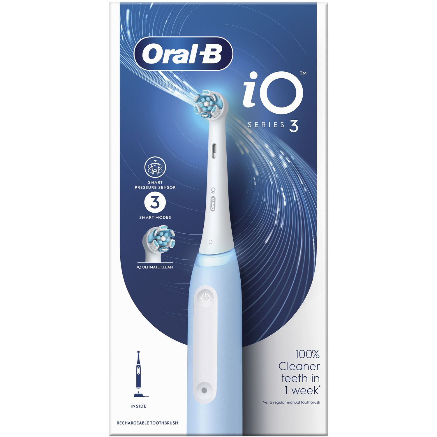 Електрична зубна щітка Oral-B iO Series 3, блакитний - фото 2