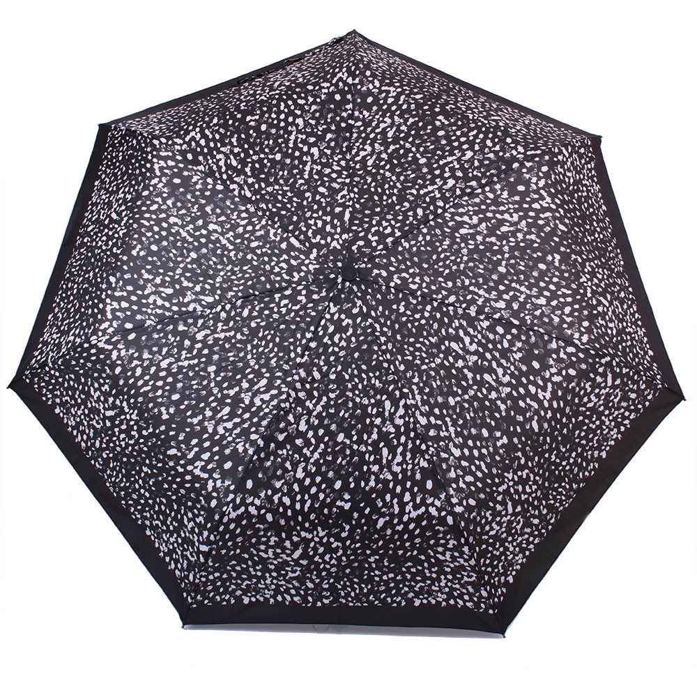 Женский складной зонтик полный автомат Happy Rain 95 см черный - фото 1