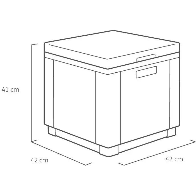 Стіл-скриня Allibert Ice Cube сірий (17194600) - фото 4