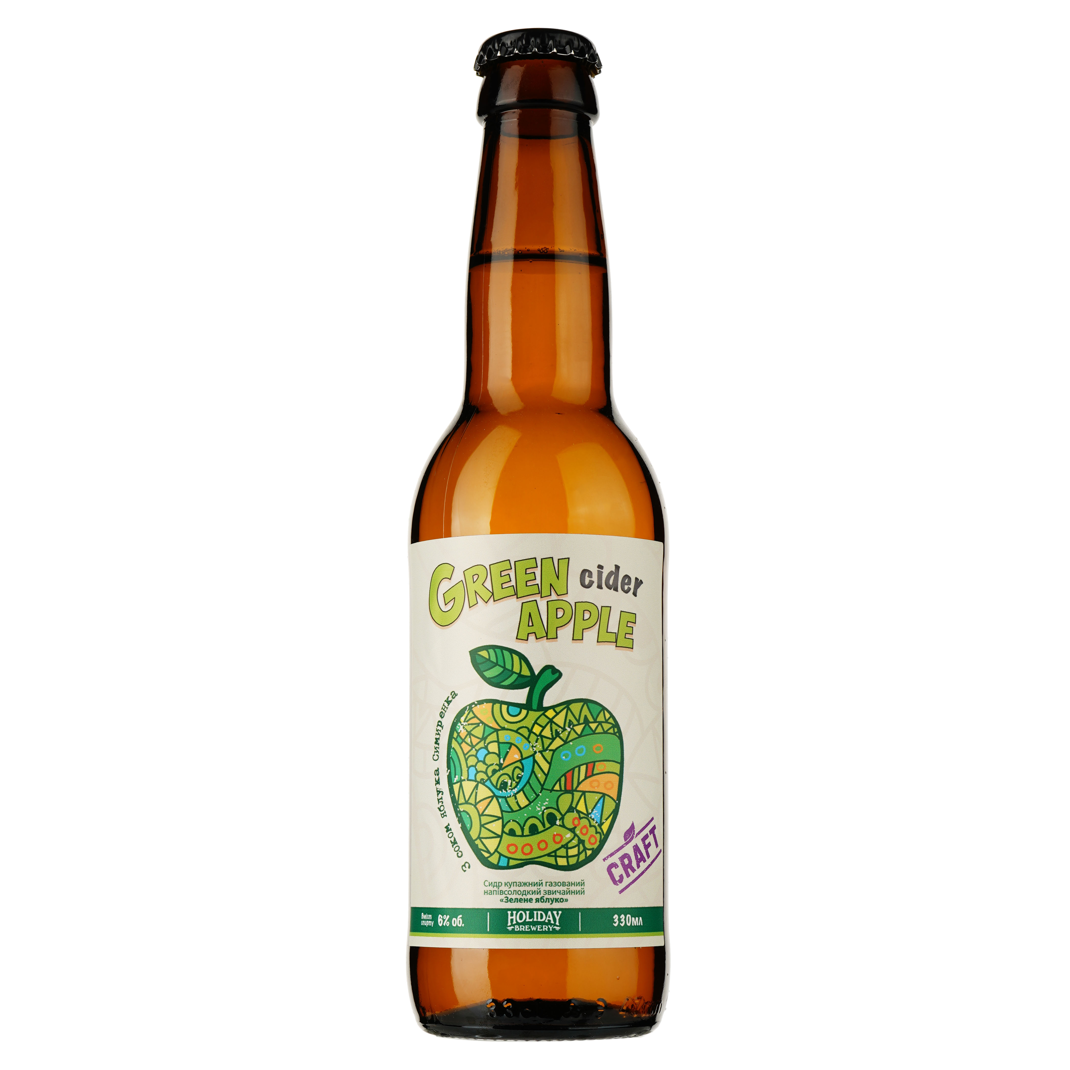 Набор сидров и перри Holiday Brewery Классический: Green Apple, сухой, 6%, 0,33 л + Cannabis, полусладкий, 6%, 0,33 л + White Honey Plum, полусладкий, 6%, 0,33 л + Перри Sweet Pear , полусладкий, 5,5%, 0,33 л - фото 4