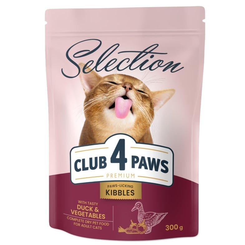 Сухой корм для кошек Club 4 Paws Premium, утка и овощи, 0,3 кг (B4611211) - фото 1
