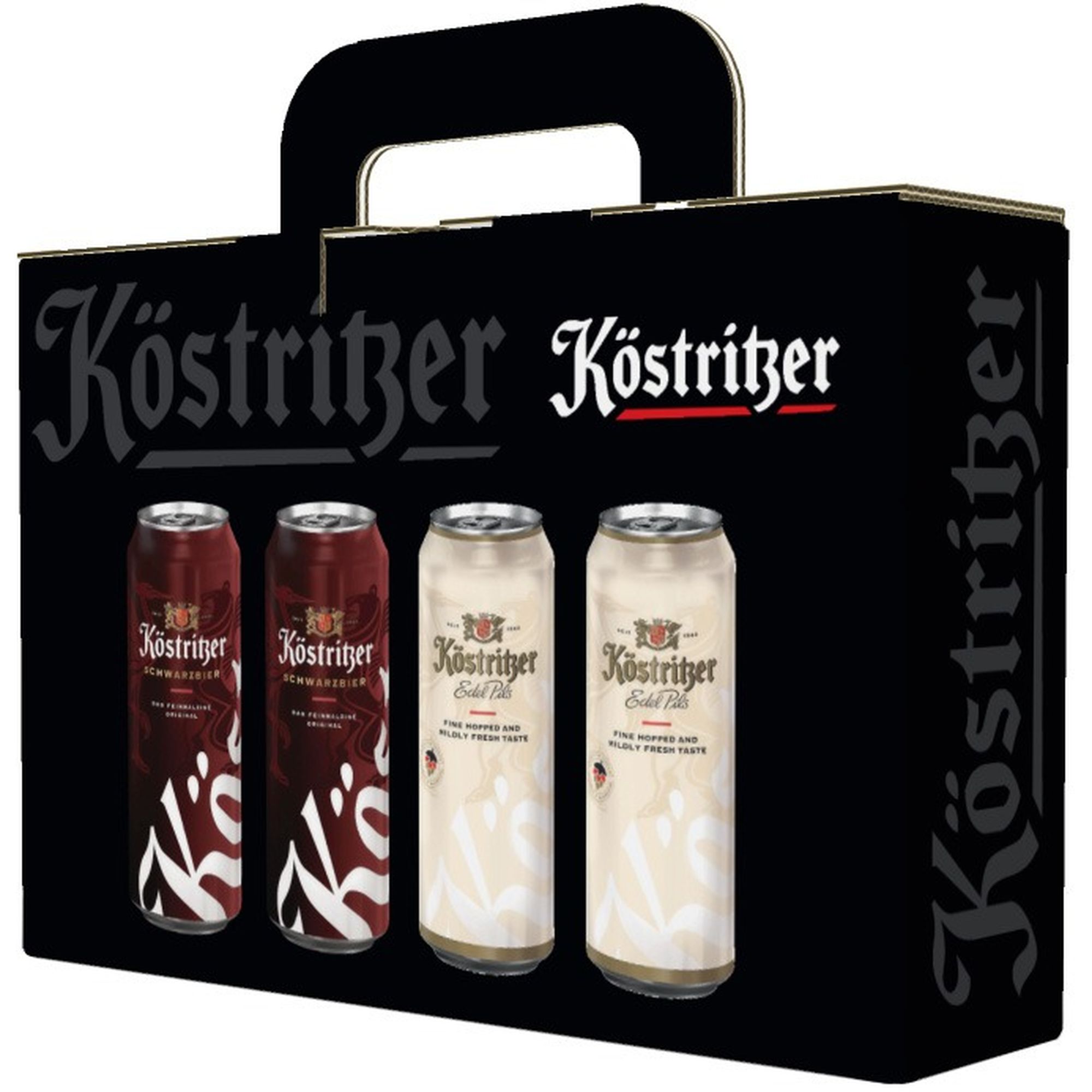 Набір: пиво Kostritzer Schwarzbier 4.8% (0.5 л x 2 шт. = 1 л) + Kostritzel Edel Pils 4.8% (0.5 л x 2 шт. = 1 л) - фото 2