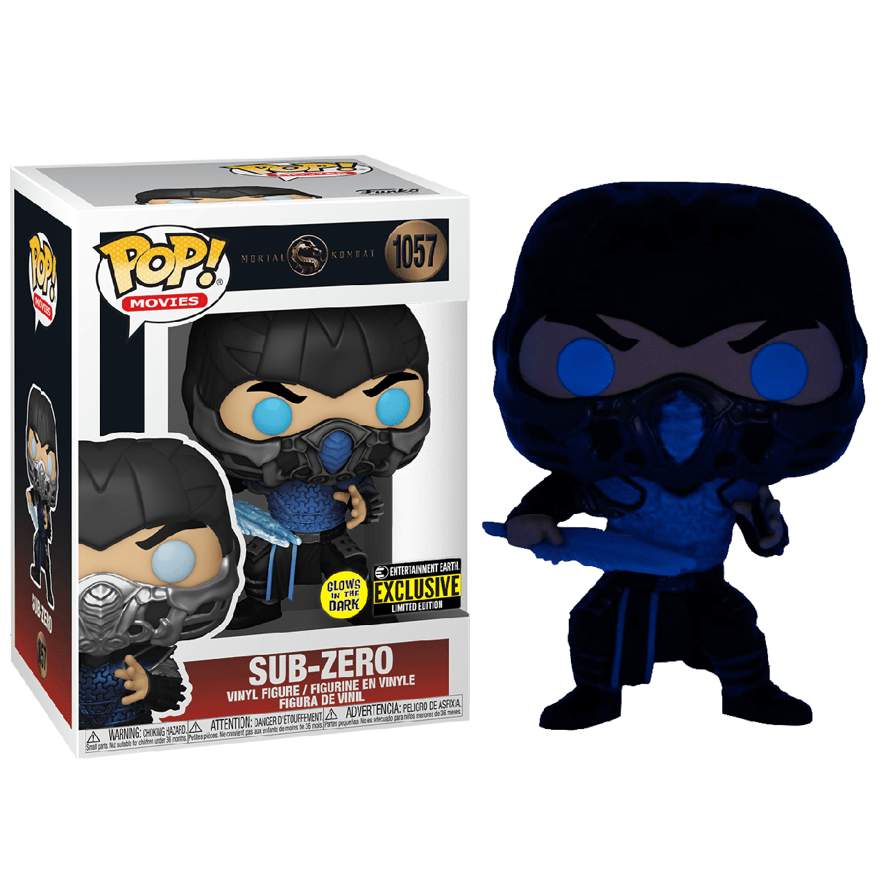 Фігурка Funko Pop Фанк Поп Мортал Комбат Саб-Зіро Mortal Kombat Sub-Zero (GitD) 10 см MK SZG 1057 - фото 2