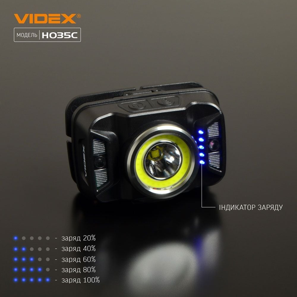 Налобный светодиодный фонарик Videx VLF-H035C 410 Lm 5000 K (VLF-H035C) - фото 9