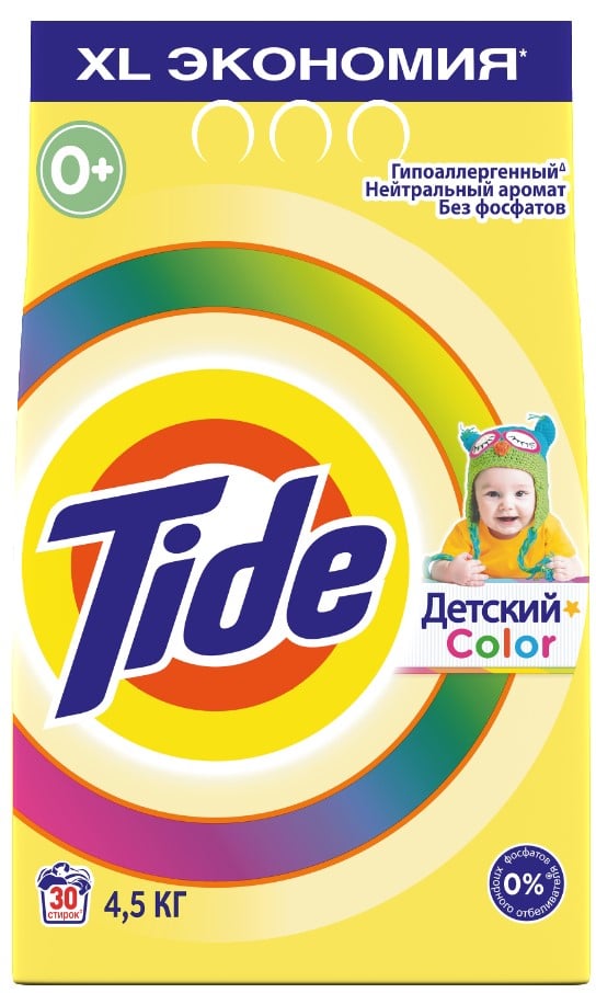 Дитячий пральний порошок Tide Color, 4,5 кг - фото 1