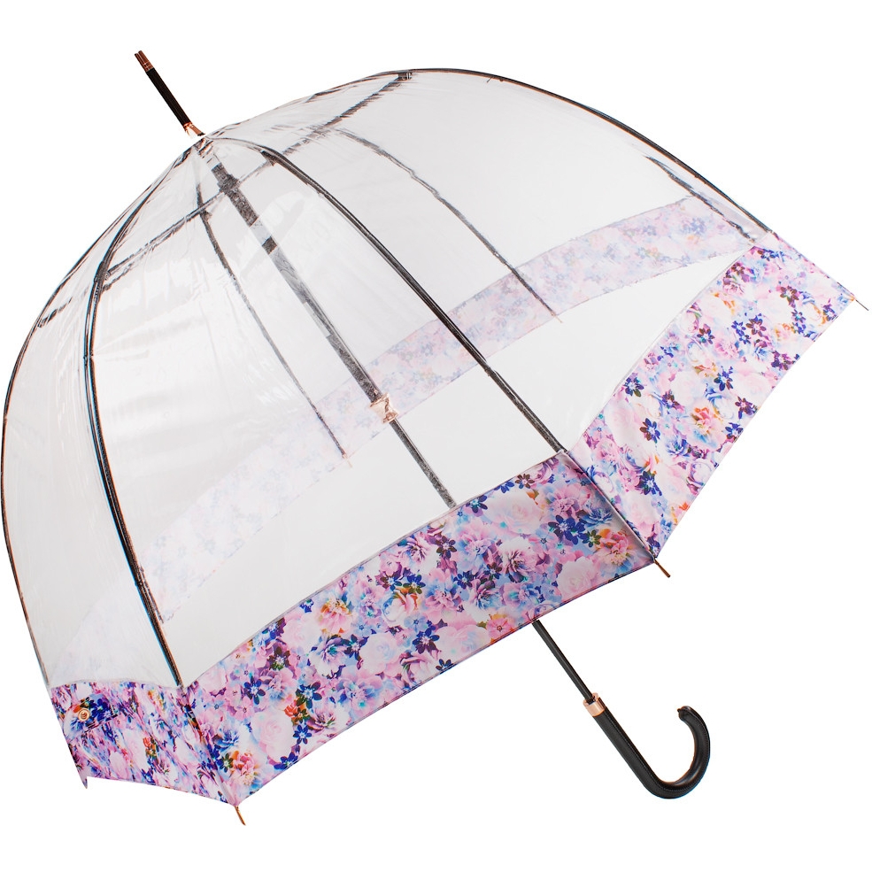 Женский зонт-трость механический Fulton 86 см прозрачный - фото 1