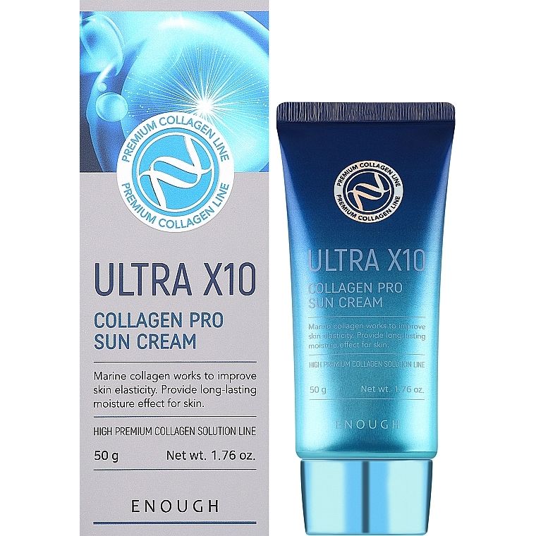 Сонцезахисний крем для обличчя Enough Ultra X10 Collagen Pro Sun Cream 50 г - фото 1