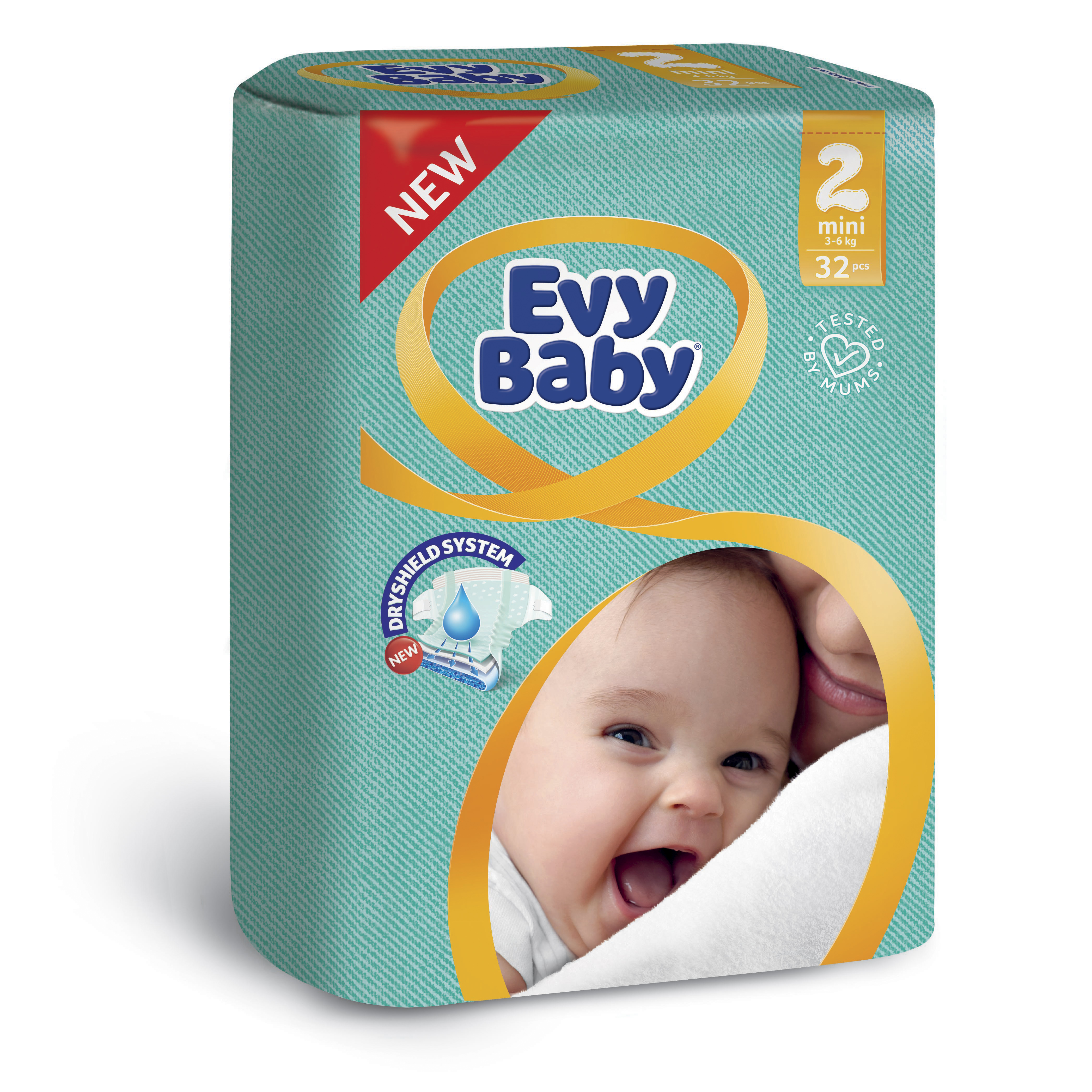 Подгузники Evy Baby 2 (3-6 кг), 32 шт. - фото 1