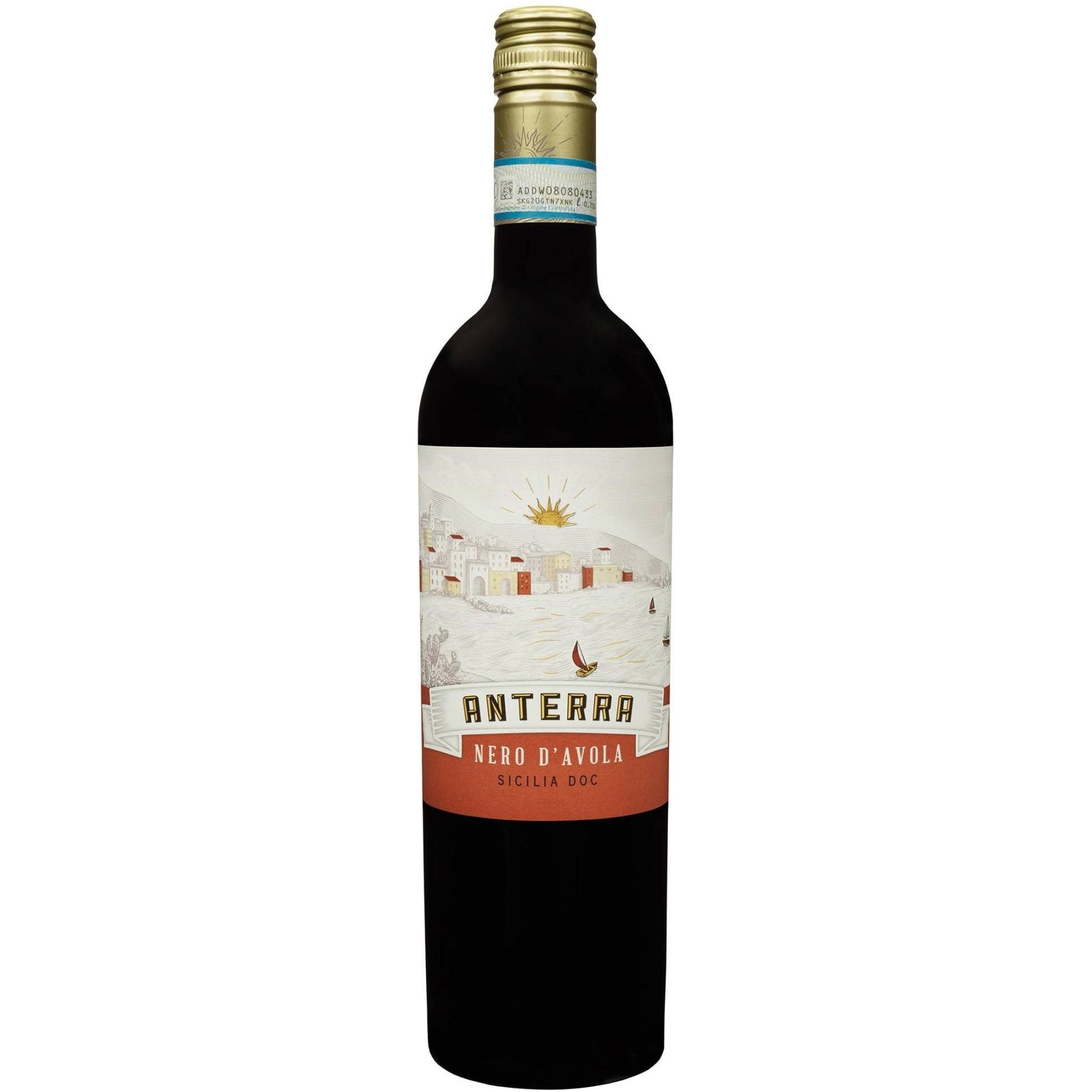 Вино Anterra Nero D´Avola Sicilia DOC красное сухое 0.75 л - фото 1