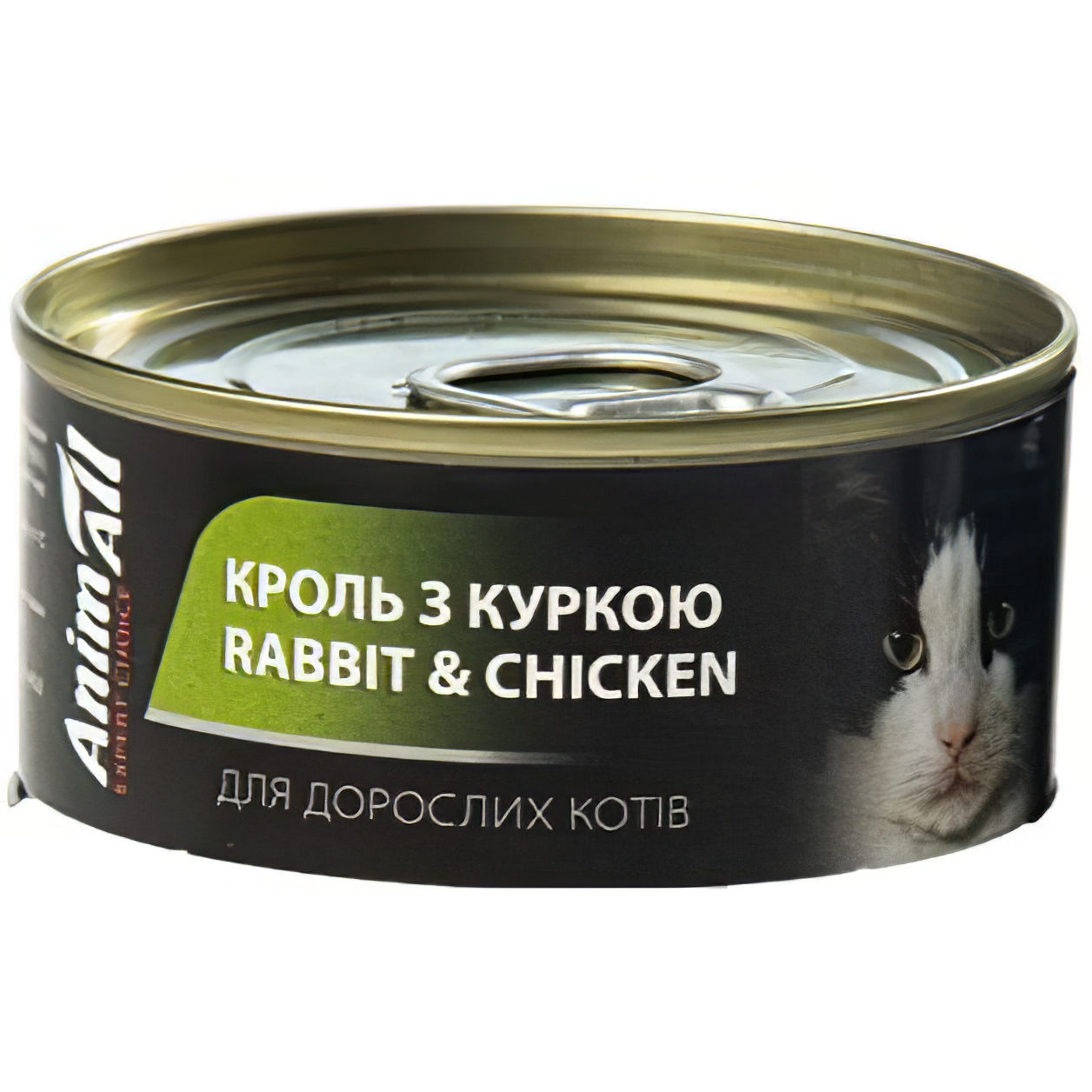 Вологий корм для котів AnimAll з кролем та куркою 80 г - фото 1