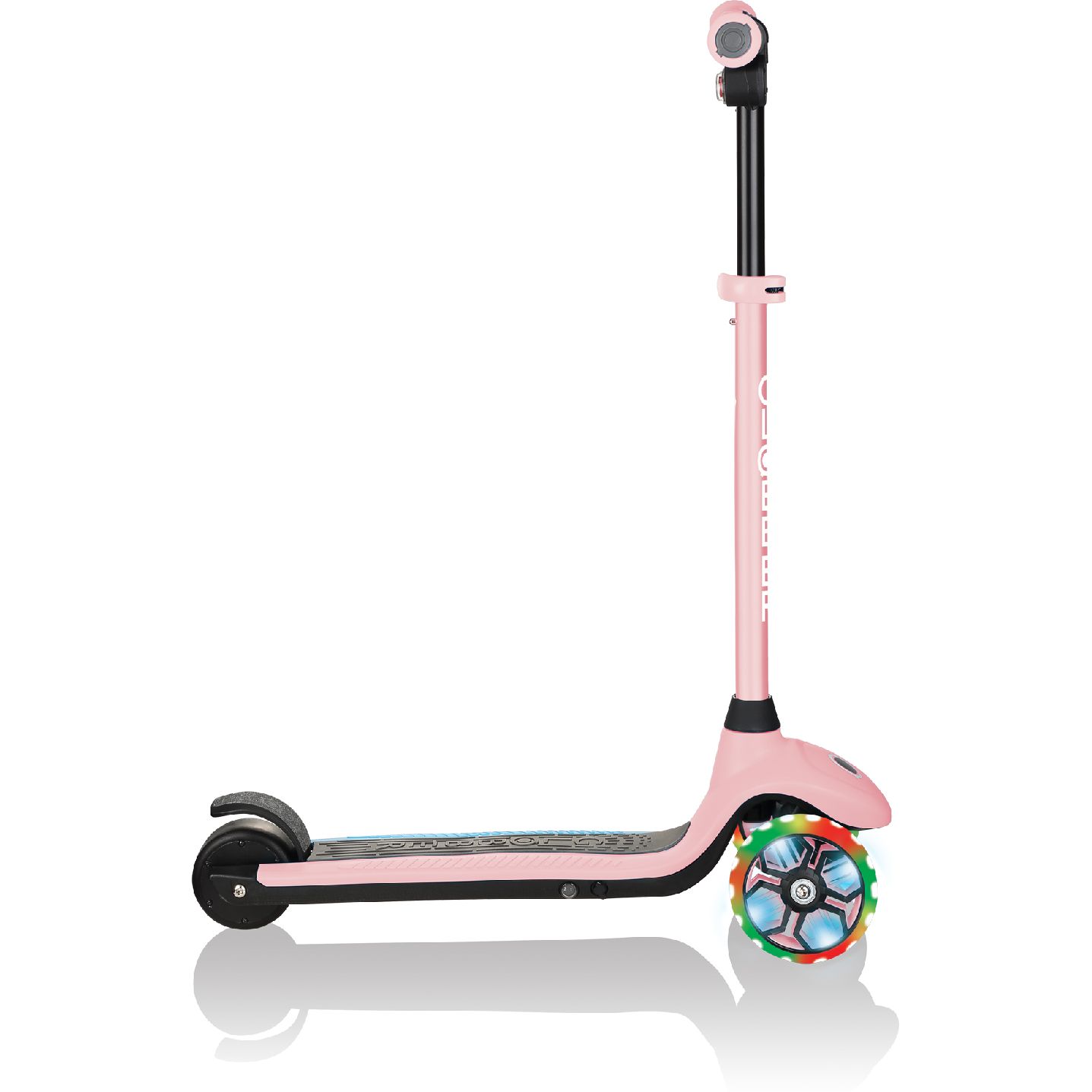 Электросамокат Globber E-Motion 4 колеса с подсветкой, 50 кг, 3 колеса, пастельно-розовый - фото 4