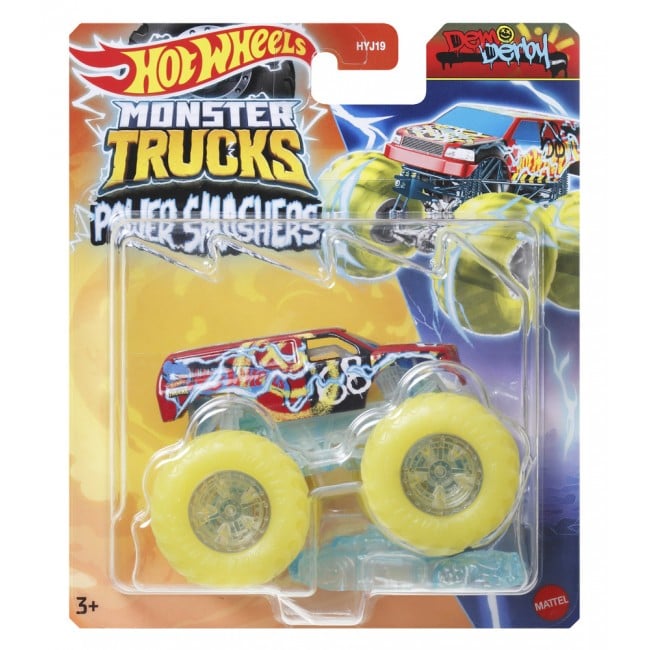 Базовая машинка-внедорожник Hot Wheels Monster Trucks Power Smashers 1:64 в ассортименте (HYJ19) - фото 6