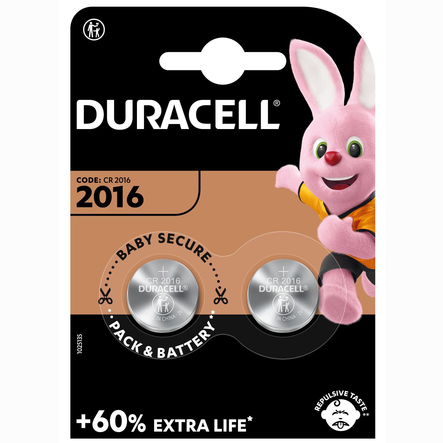Литеевые батарейки Duracell 3V DL/CR2016, 2 шт. (81546817) - фото 2