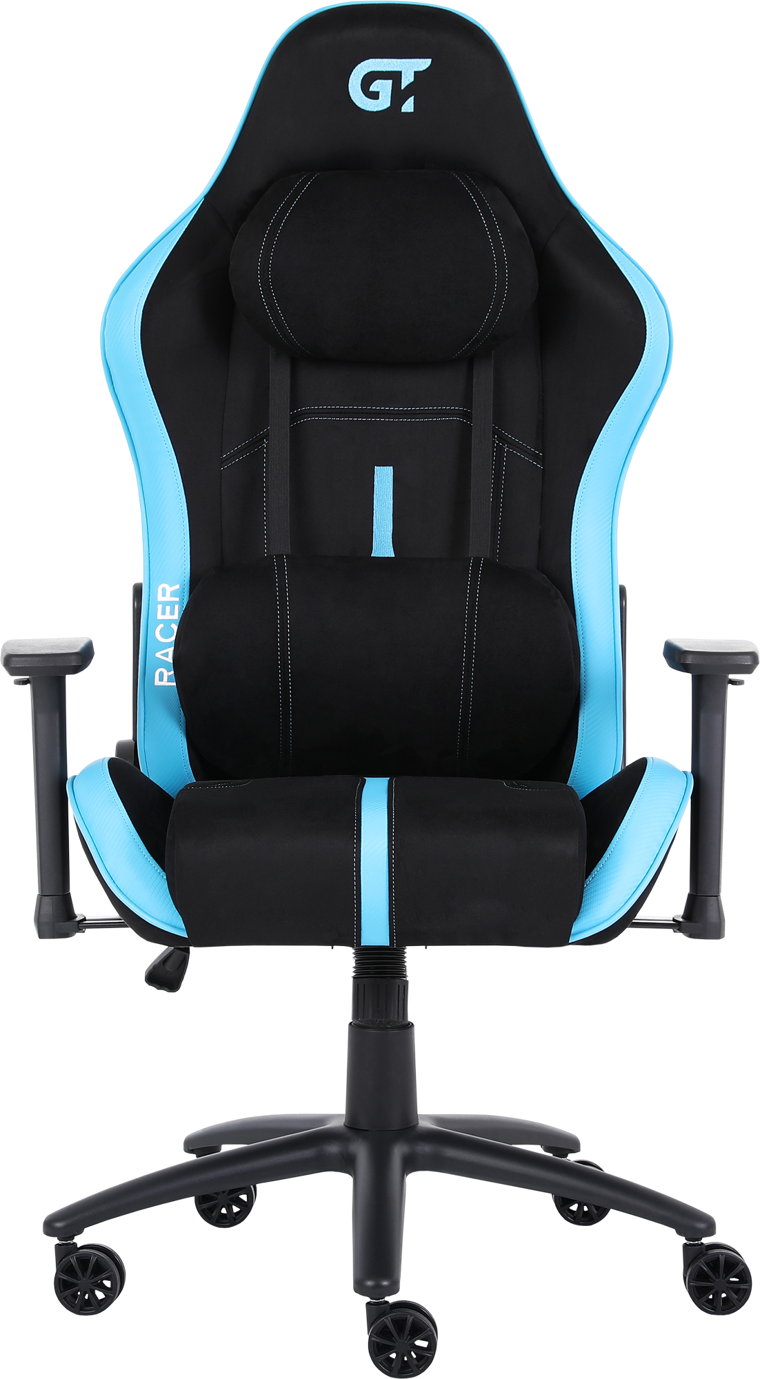 Геймерское кресло GT Racer черное с синим (X-2565 Black/Blue) - фото 2