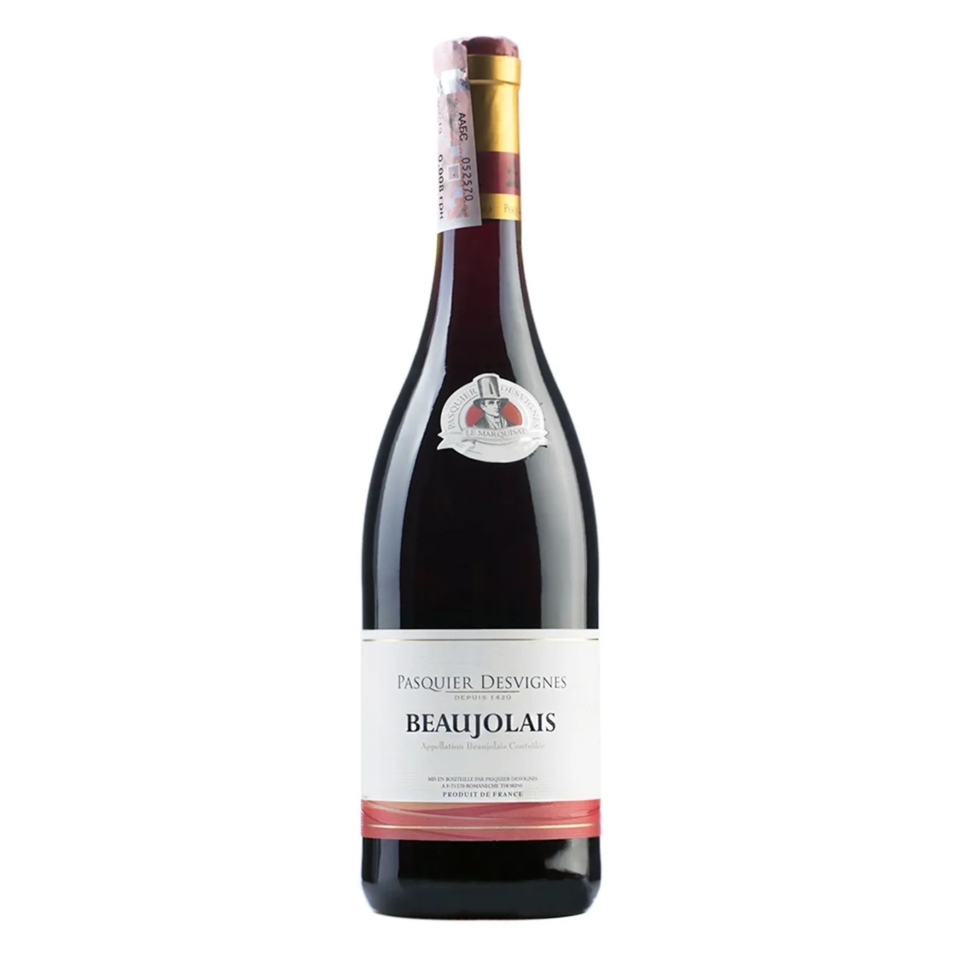 Вино Pasquier Desvignes Beaujolais, червоне, сухе, 13%, 0,75 л - фото 1