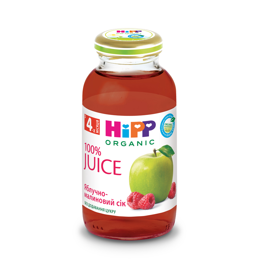 Органический сок HiPP Яблочно-малиновый, 200 мл - фото 1
