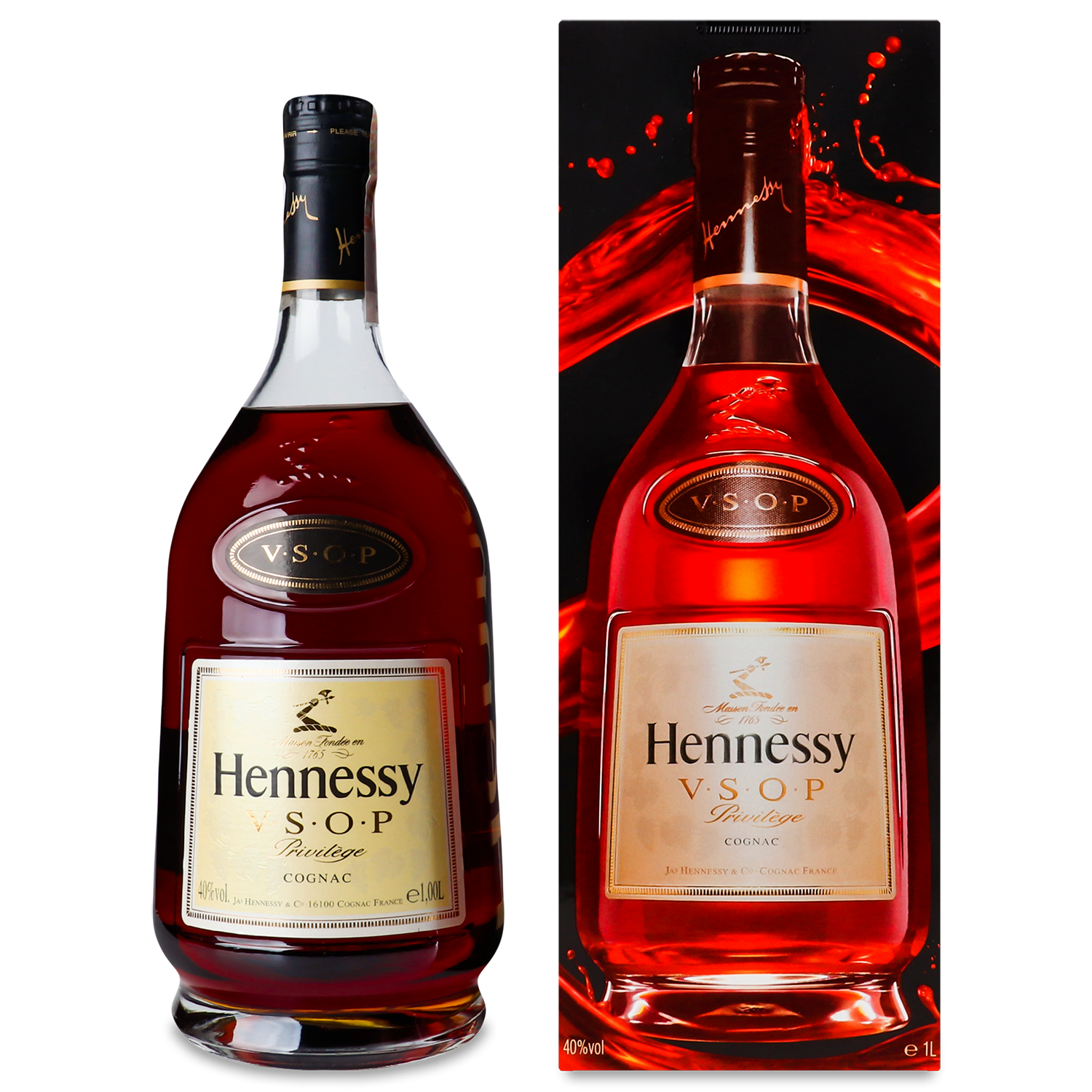 Коньяк Hennessy VSOP 6 років витримки, в подарунковій упаковці, 40%, 1 л (10481) - фото 1