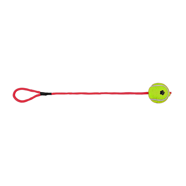 Игрушка для собак Trixie Мяч теннисный на веревке с ручкой, 50 см, в ассортименте (3479) - фото 3