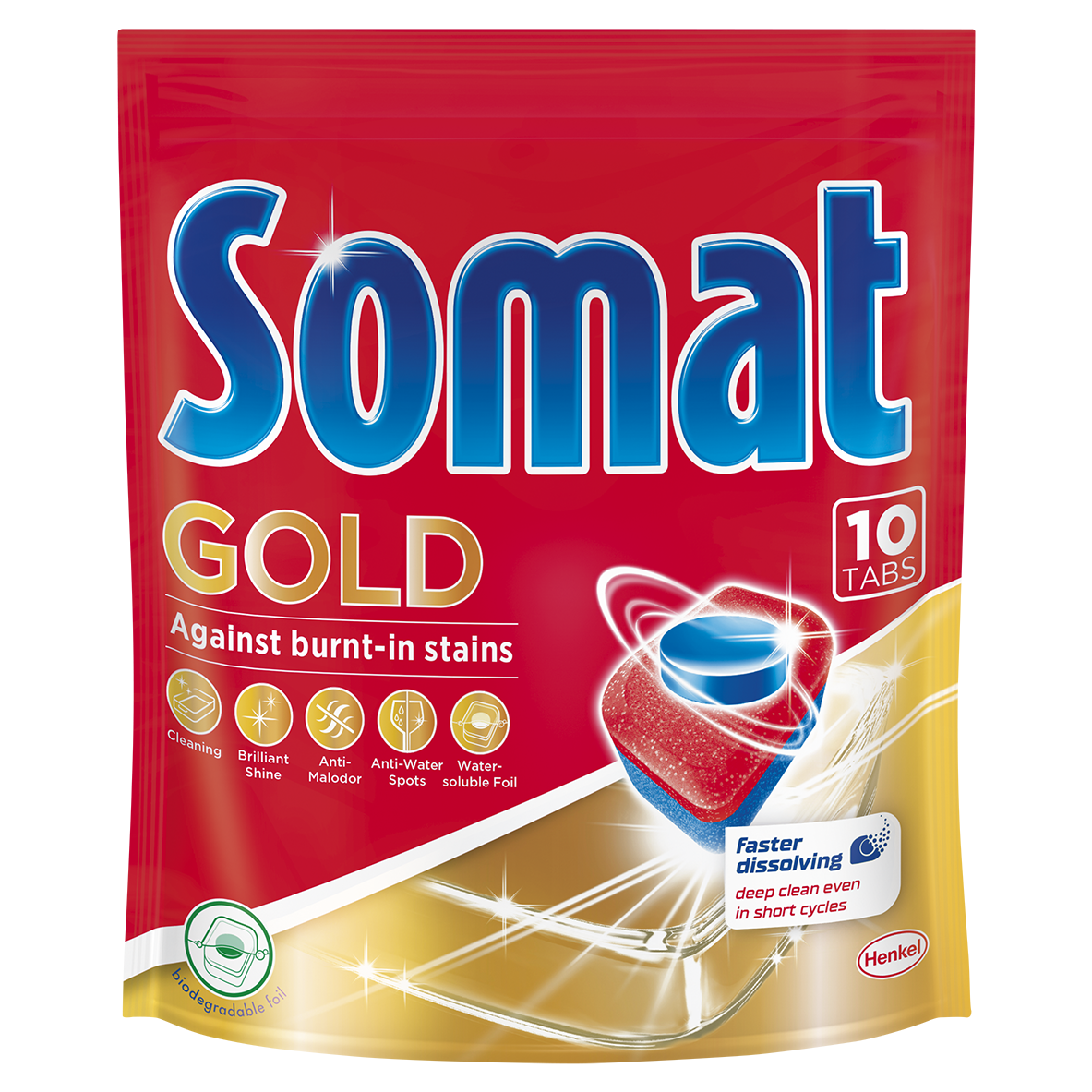Таблетки для посудомоечных машин Somat Gold, 10 шт. (839076) - фото 1