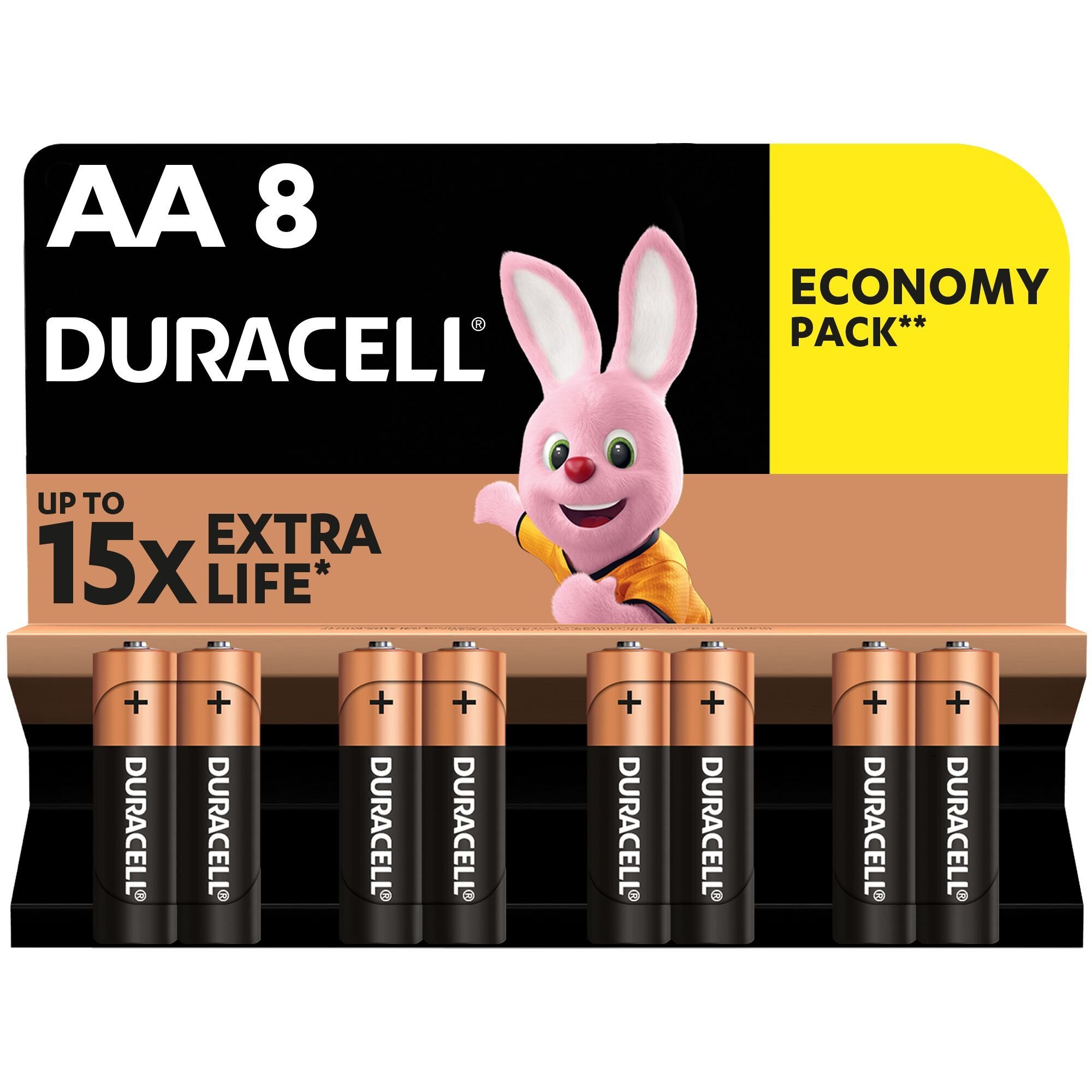 Лужні батарейки пальчикові Duracell 1,5 V АA LR6/MN1500, 8 шт. (706005) - фото 1