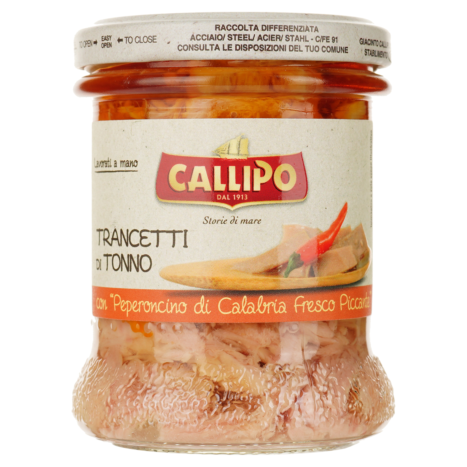 Тунець Callipo філе з перцем чилі в оливковій олії 170 г (943349) - фото 1