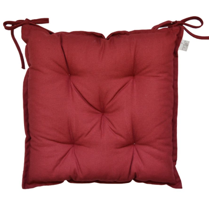 Подушка для стільця Прованс Глорія 40х40 см, бургунд (14538) - фото 1