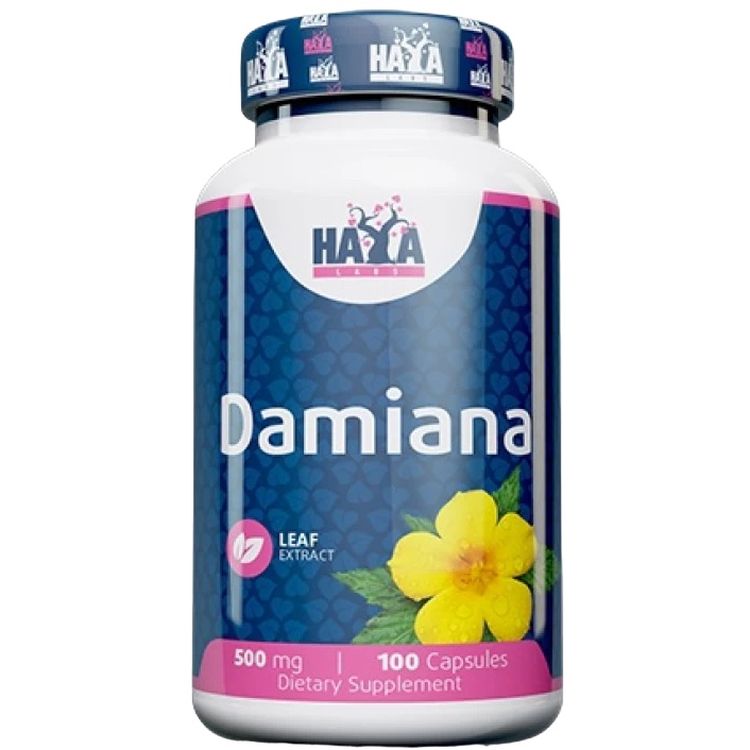 Экстракт листьев Дамианы (Тернера раскидистая) Haya Labs Damiana Leaf Extract 100 капсул - фото 1