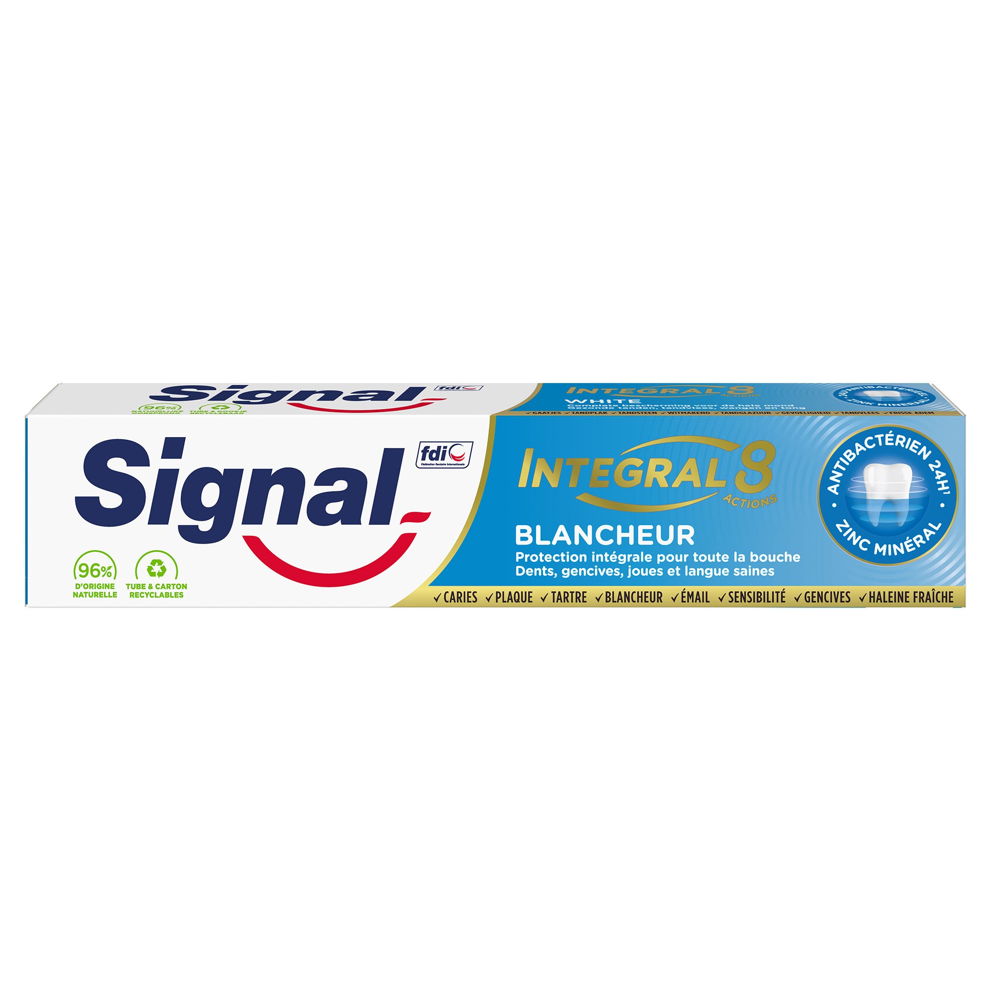Зубная паста Signal Integral 8 Отбеливание, 75 мл - фото 1