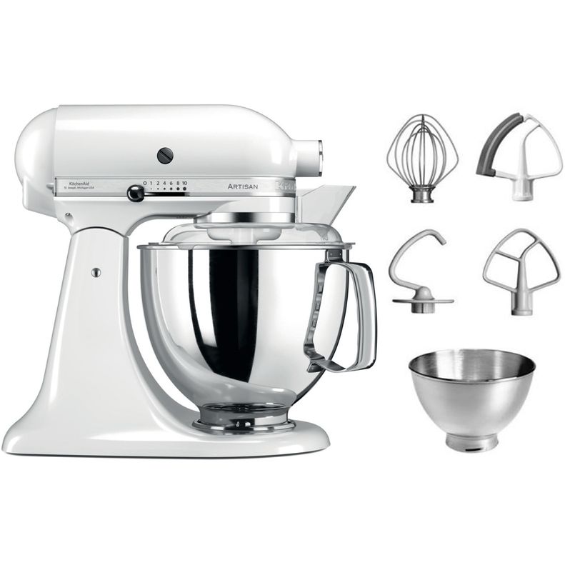 Планетарний міксер KitchenAid Artisan 4.8 л білий (5KSM175PSEWH) - фото 3