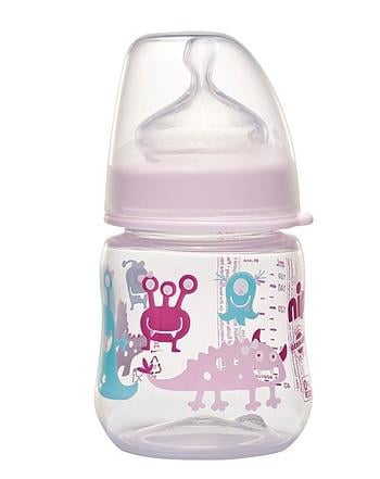 Пляшечка для годування Nip PP Диваки, 150 мл, світло-рожевий (35056) - фото 1