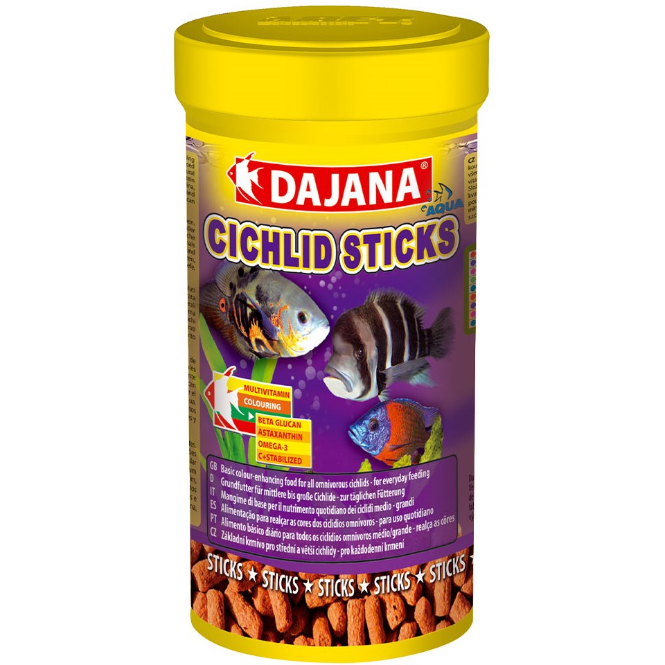 Корм Dajana Cichlid Sticks для крупных и средних цихлид 80 г - фото 1