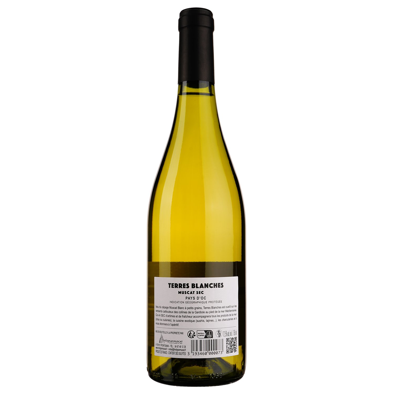 Вино Terres Blanches Pays D'oc IGP, белое, сухое, 0,75 л - фото 2