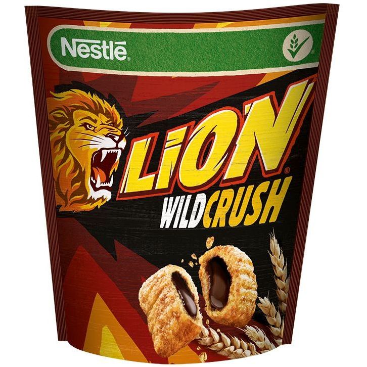 Готовий сухий сніданок Lion Wild Crush подушечки з карамеллю 350 г - фото 1