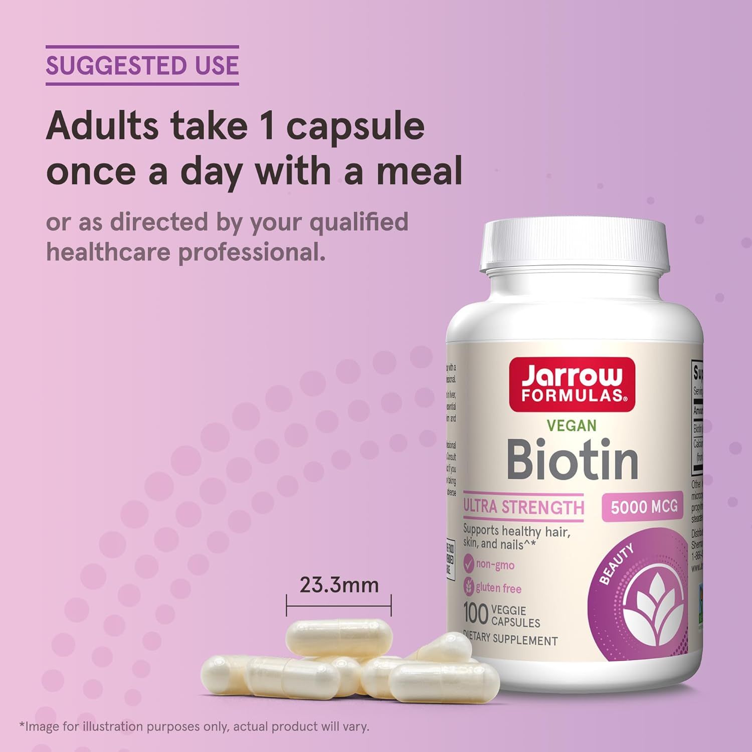 Біотин Jarrow Formulas Biotin 5000 мкг 100 капсул - фото 7