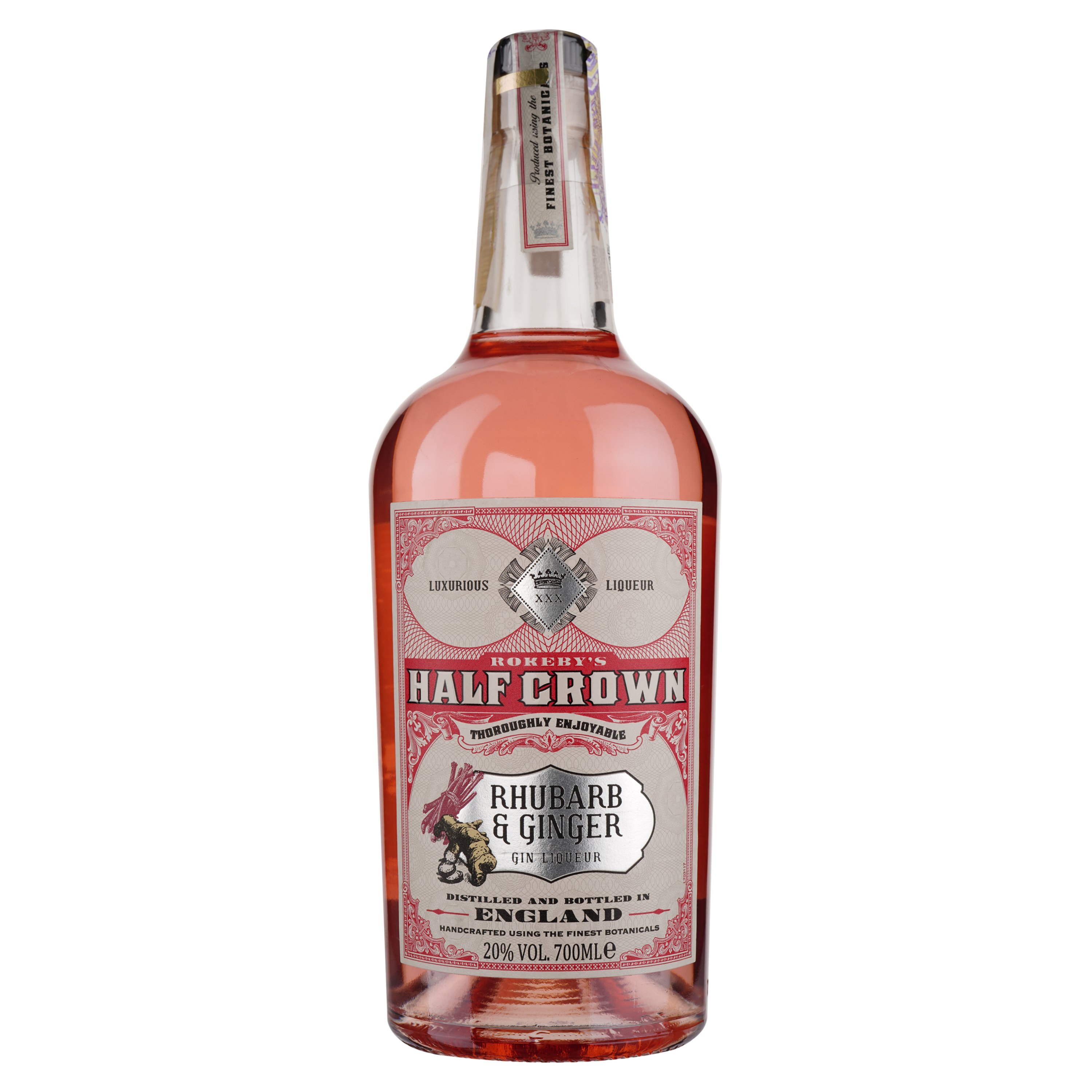 Напиток на основе джина Rokeby's Half Crown Rhubarb&Ginger, 20%, 0,7 л (872471) - фото 1