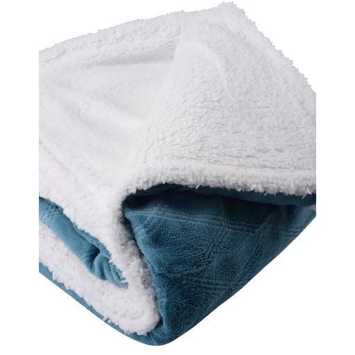 Одеяло Soho Plush hugs Silver blue флисовое, 220х200 см, голубое с белым (1226К) - фото 2