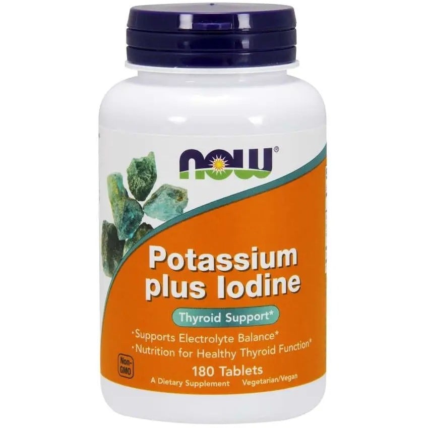 Photos - Vitamins & Minerals Now Йодид калію  Potassium Plus Iodine 225 мкг 180 таблеток 
