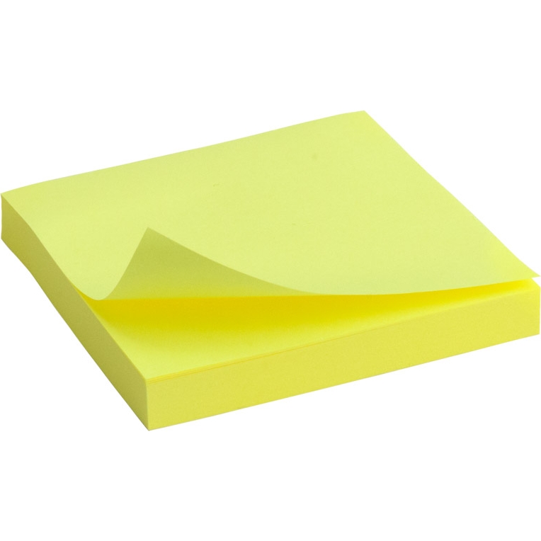 Блок паперу з клейким шаром Axent Delta 75x75 мм 100 аркушів, жовтий (D3414-11) - фото 1