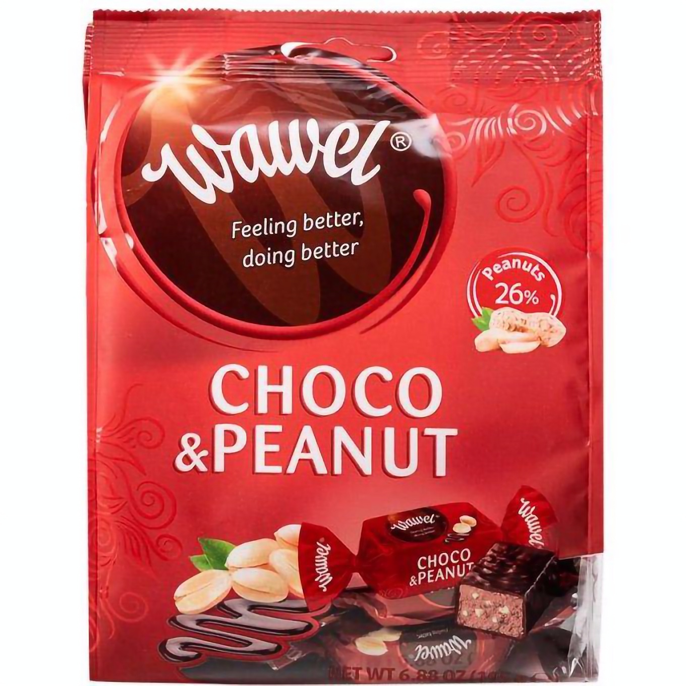 Цукерки Wawel Choco&Peanut шоколад з арахісом, 195 г (925501) - фото 1