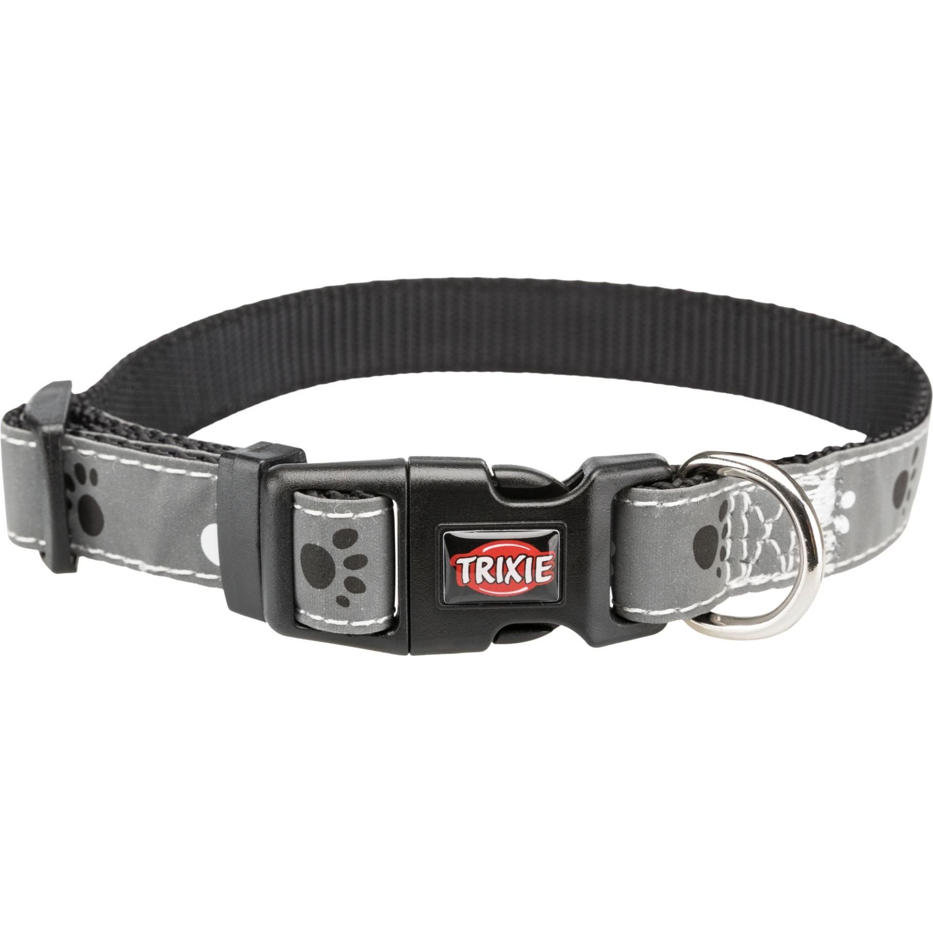 Ошейник для собак Trixie Silver Reflect, светоотражающий, S-M, 30-45х1.5 см, серый - фото 1