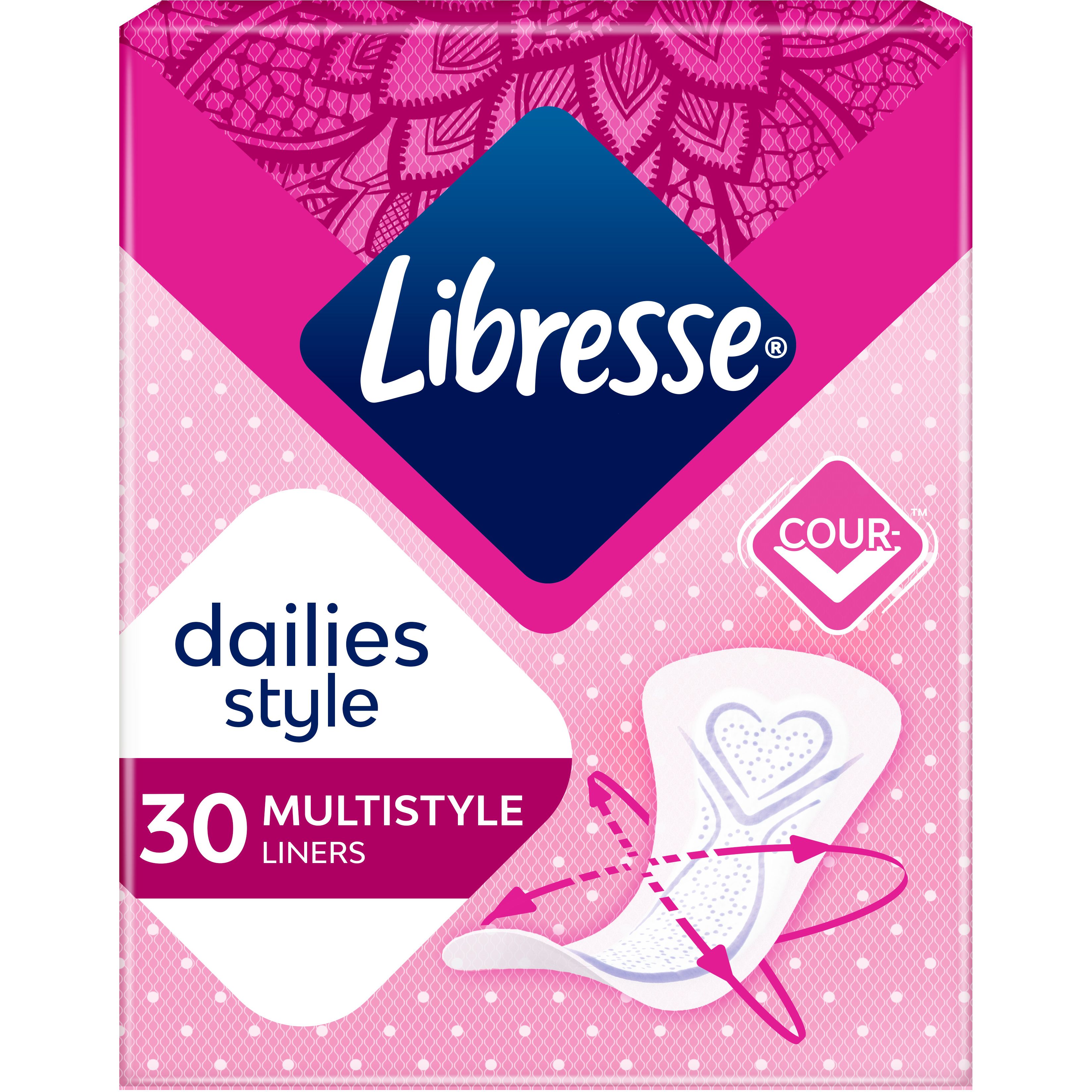 Фото - Гігієнічна прокладка Libresse Прокладки гігієнічні  Dailies Style Multistyle, 30 шт. 