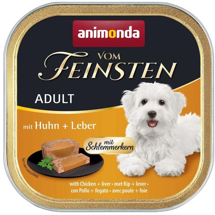 Вологий корм для собак Animonda Vom Feinsten Adult with Chicken + liver, з куркою та печінкою, 150 г - фото 1
