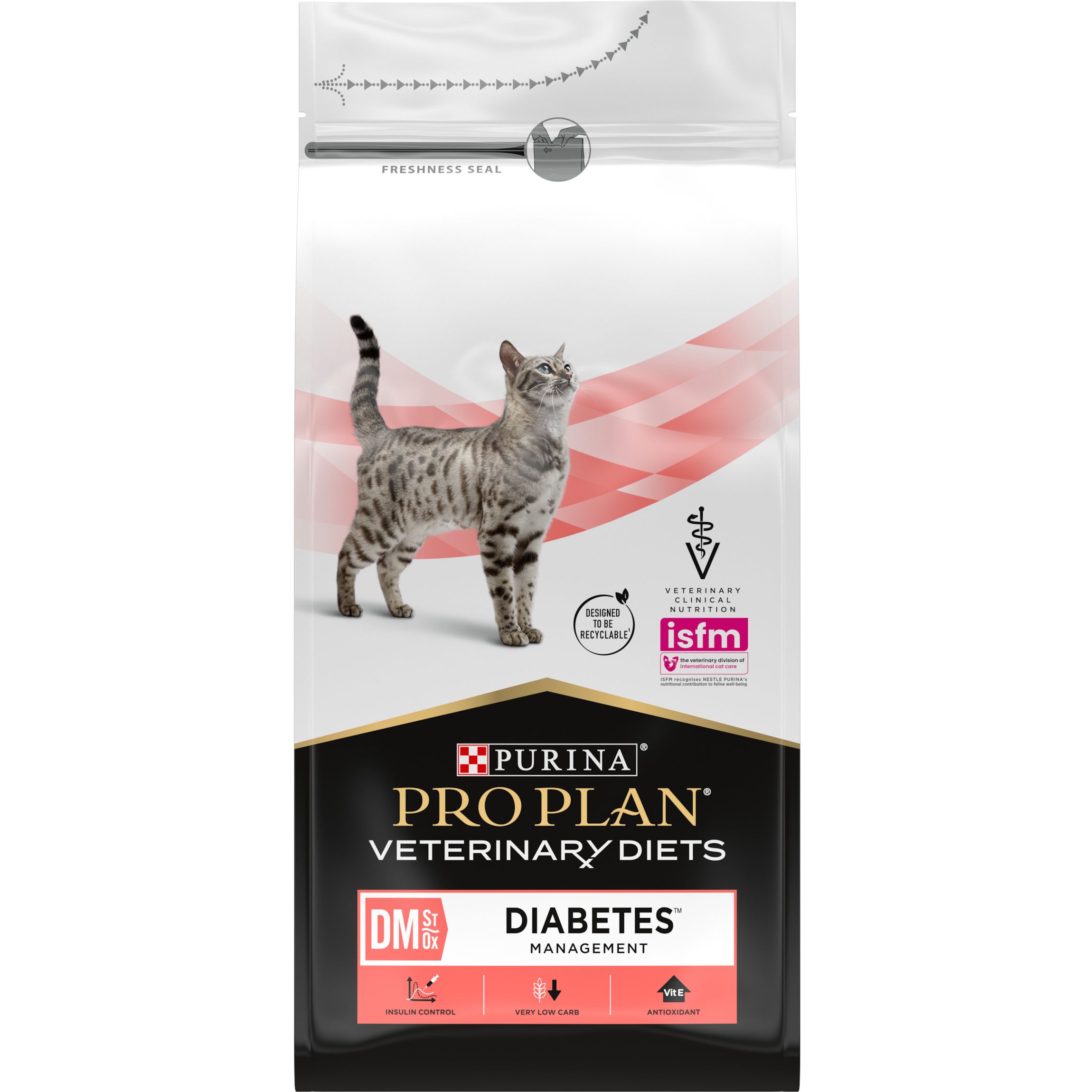 Сухий дієтичний корм для дорослих котів Purina Pro Plan Veterinary Diets DM ST/OX Diabetes Managment для регулювання надходження глюкози 1.5 кг - фото 2