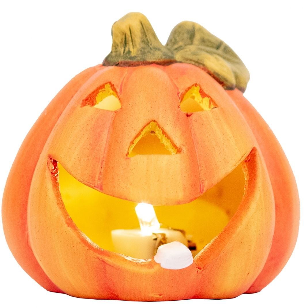 Статуетка Yes! Fun Halloween Funny Pumpkin LED, 8 см (974186) - фото 1