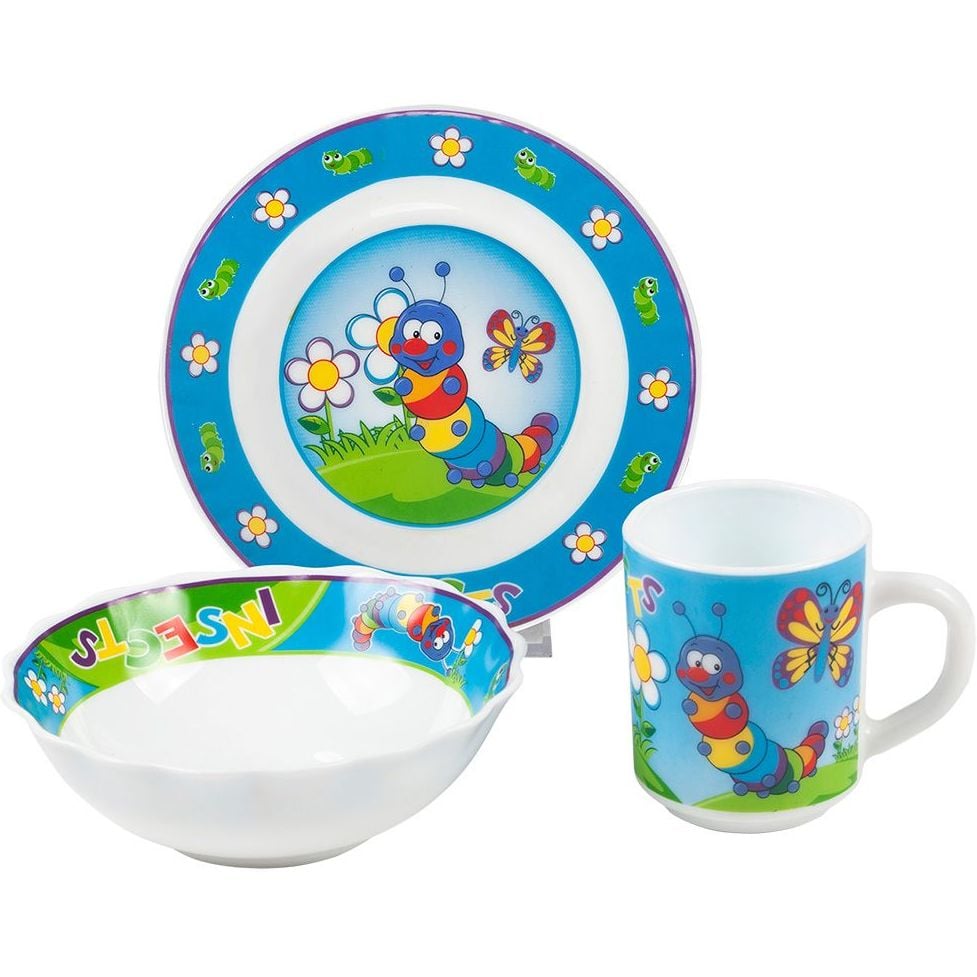 Детский набор посуды Vittora Насекомые VT-405I, 3 предмета (105757) - фото 1