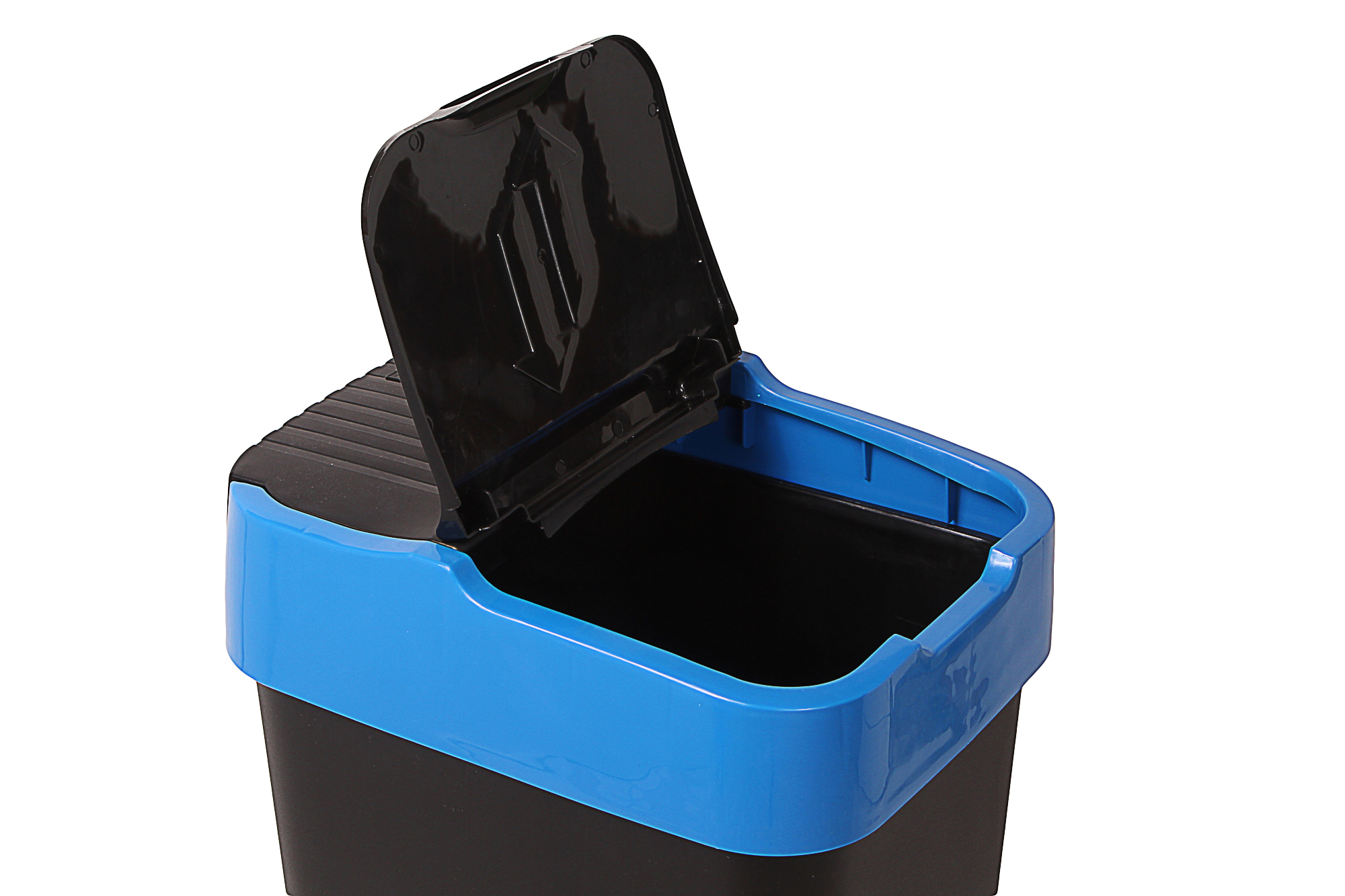 Ведро для мусора с крышкой Heidrun Refuse, 60 л, черный с синим (1345) - фото 5