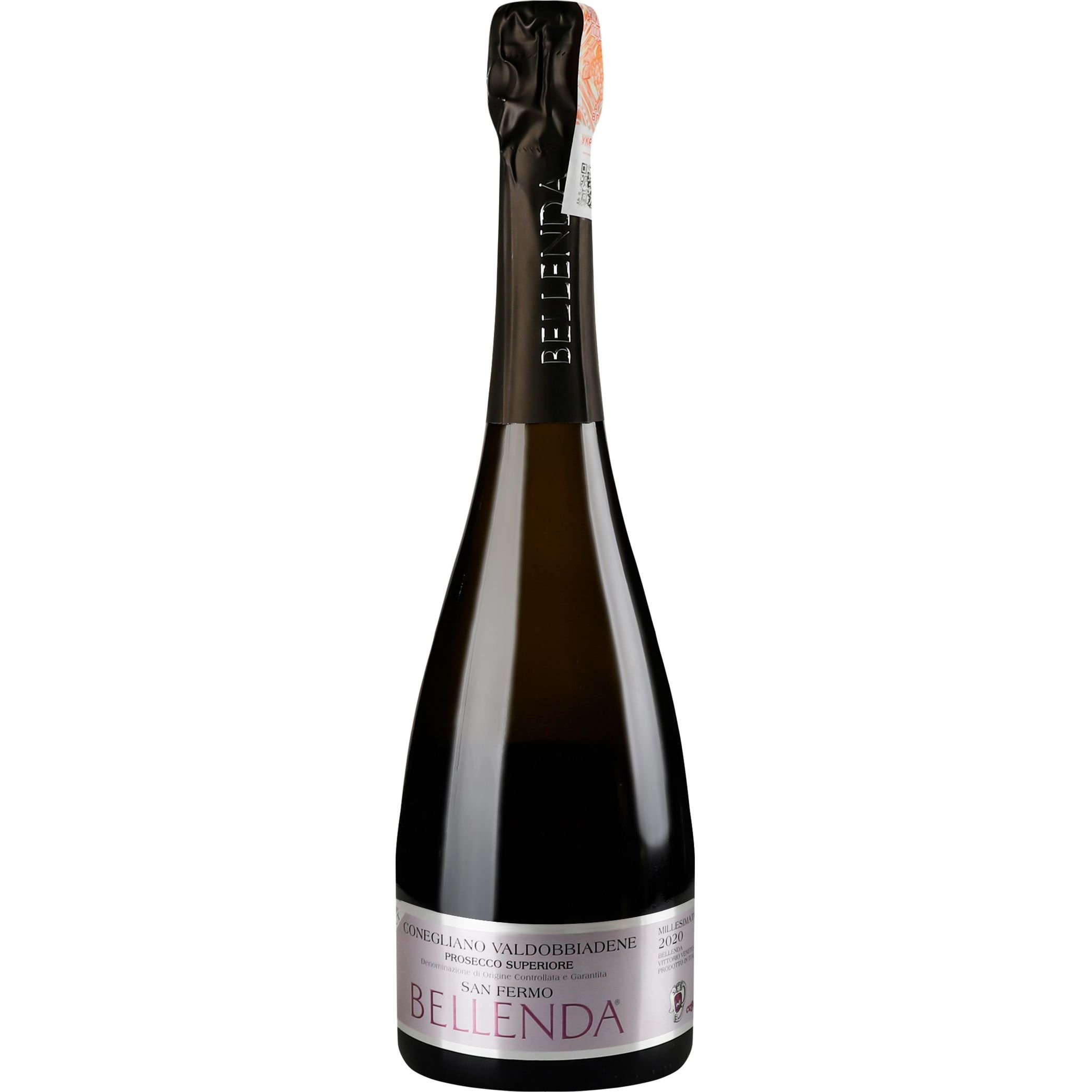 Вино ігристе Bellenda San Fermo Conegliano Valdobbiadene Prosecco Superiore, 0,75 л, 11,5% (880453) - фото 1